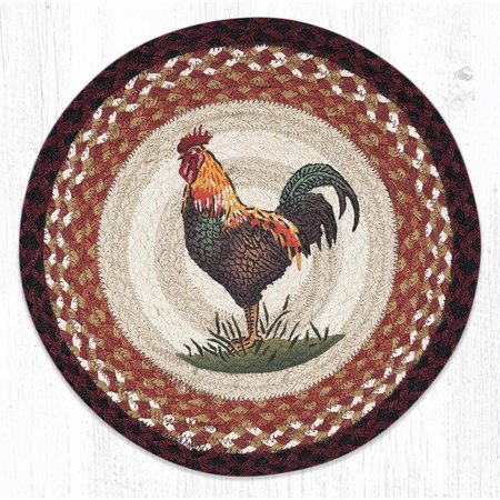 RAZOREDGE 15 x 15 in. PM-RP-471 Rustic Rooster Printed Round Placemat RA2548521